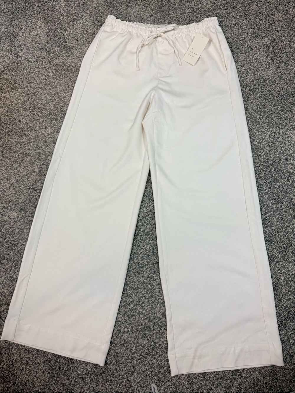 a new day Cream Pull-On Wide-Leg Pants